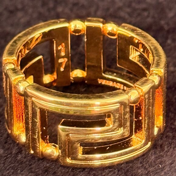 Versace Gold Men's Ring - Picture 6 of 11